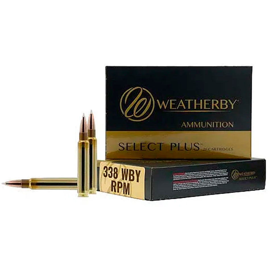 Weatherby .338 WBY RPM H338225IL Select Plus Hornady Interlock 225 Grain