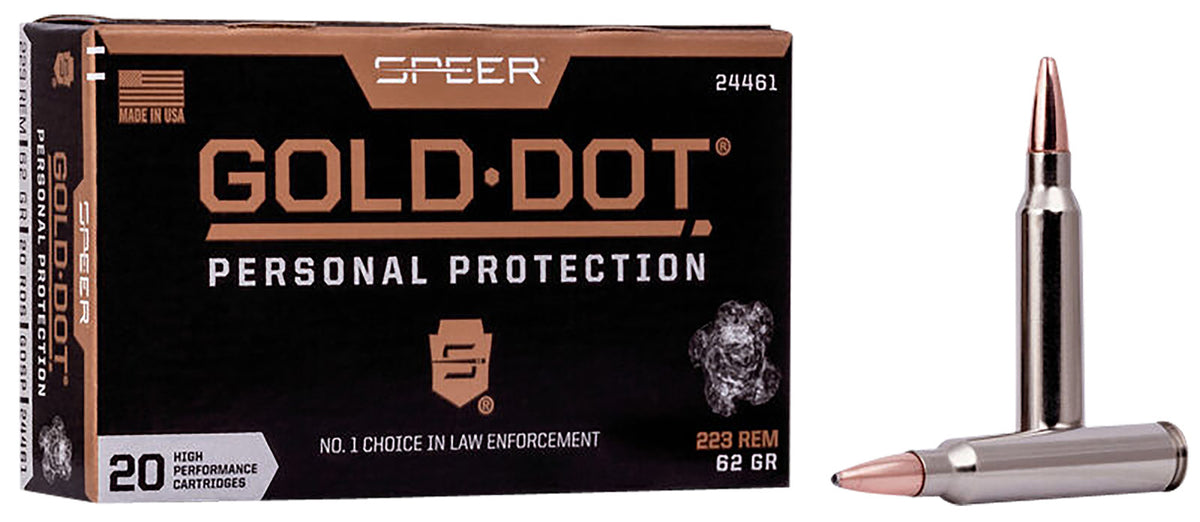 Speer .223 Remington 24461 Gold Dot Hollow Point Personal Protection Soft Point SP 62 Grain