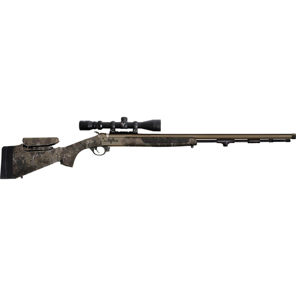 Traditions Pursuit XT Pro 50 Cal 26" VAPR Twist Tungsten Cerakote Barrel Veil Alpine Synthetic Stock Adjustable Cheekpiece with Scope