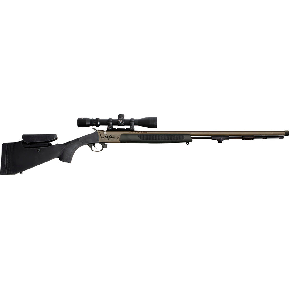 Traditions R53-74660450 Pursuit XT Pro 50 Cal 26" Fluted Threaded Barrel Tungsten Cerakote w/VAPR Twist Black Adj Cheek Piece LOP Stock 3.5-10x44 Duplex Scope Package