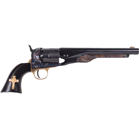 Pietta 1860 Army Hand of God Percussion Revolver .44 Caliber 8" Barrel Black Walnut Grip w/Crucifix