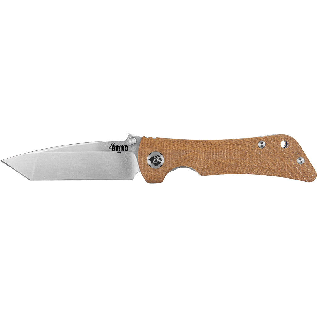 Southern Grind Spider Monkey 3.25 in. Tanto Folding Knife Satin w/ Micarta
