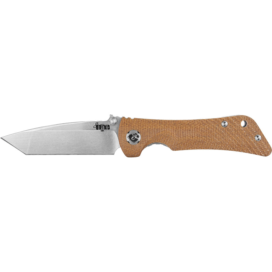 Southern Grind Spider Monkey 3.25 in. Tanto Folding Knife Satin w/ Micarta