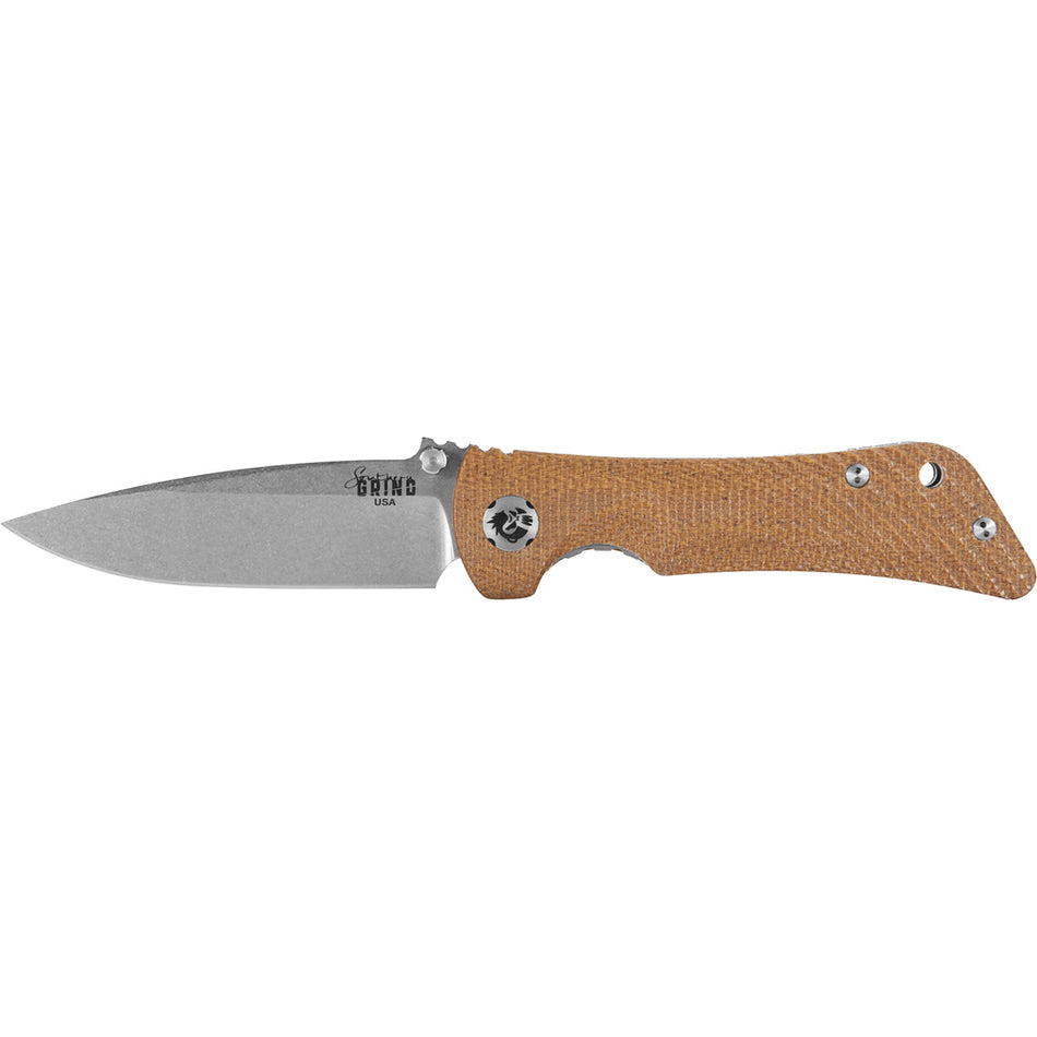 Southern Grind Spider Monkey 3.25 in. Magnacut Drop Point Folding Knife Satin Micarta Grip