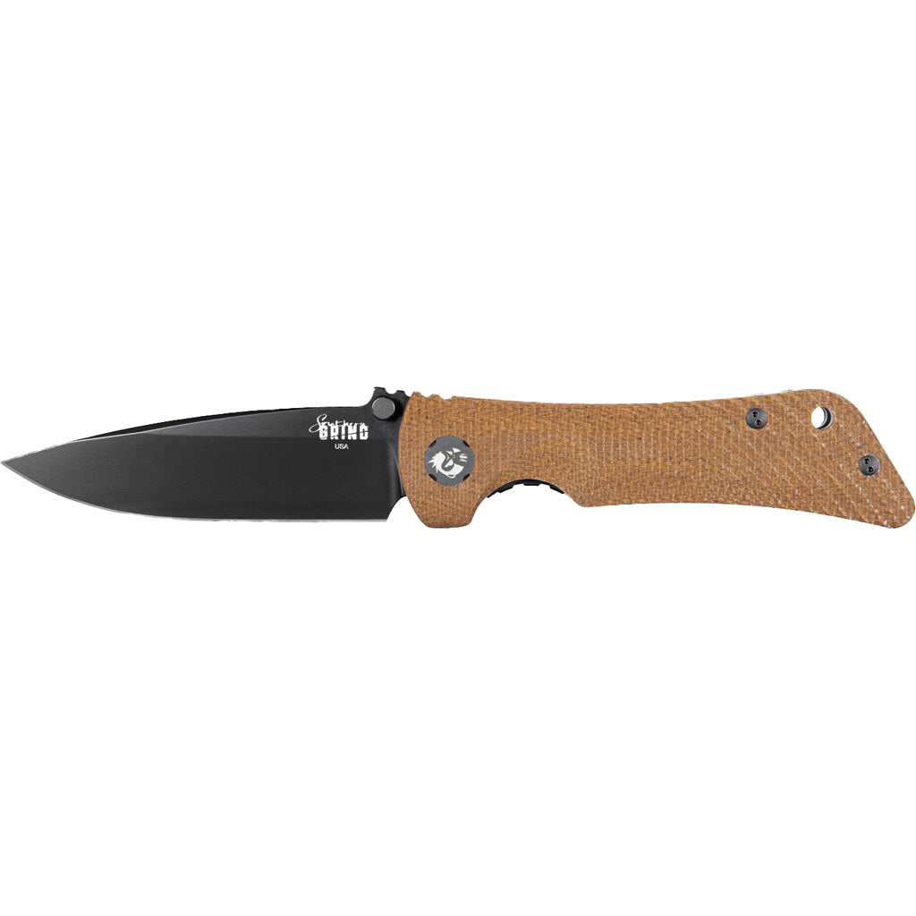 Southern Grind Spider Monkey 3.25 in. Magnacut Drop Point Folding Knife Black Micarta