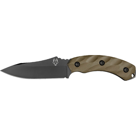 Southern Grind Jackal 4.75 in. Fixed Blade Black PVD w/ OD Green Handle
