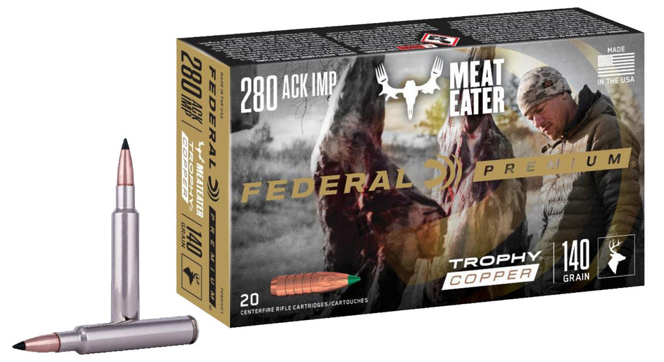 Federal .280 Ackley P280AITC1 Premium Trophy Copper 140 Grain