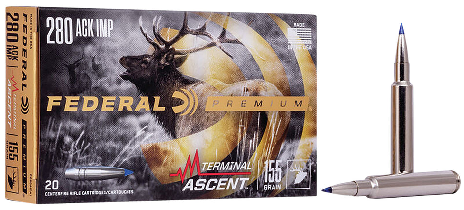 Federal .280 Ackley P280AITA1 Premium Terminal Ascent Terminal Ascent 155 Grain