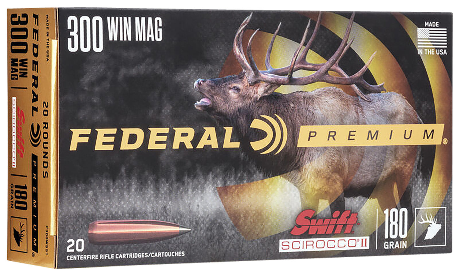 Federal .300 Winchester Mag P300WSS1 Premium Swift Scirocco II 180 Grain