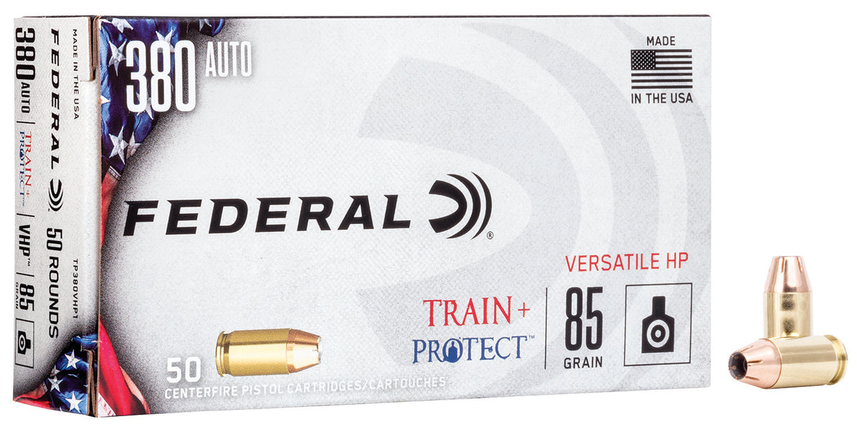 Federal .380 ACP/Auto TP380VHP1 Train & Protect Versatile Hollow Point 85 Grain