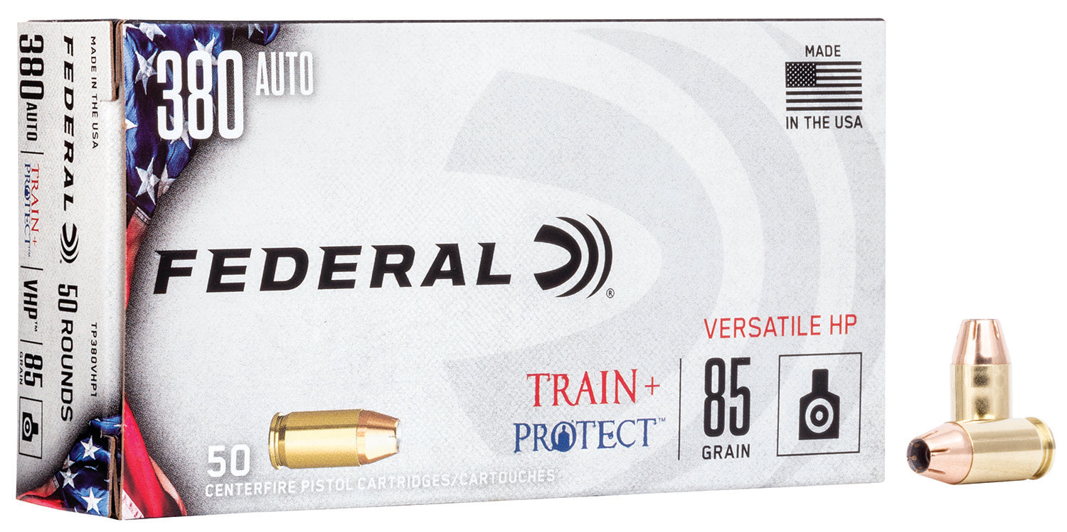 Federal .380 ACP/Auto TP380VHP1 Train & Protect Versatile Hollow Point 85 Grain