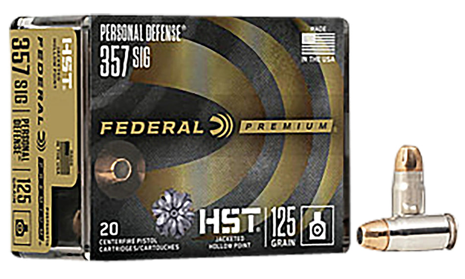 Federal .357 Sig P357SHST1S Premium Personal Defense HST Jacketed Hollow Point 125 Grain