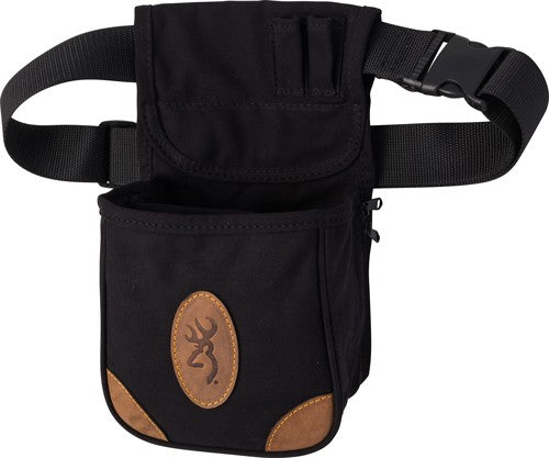 Browning Lona Canvas Shell Pouch with Adjustable Belt Black/Brown