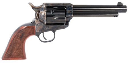 Taylors & Company 550811 Smoke Wagon .357 Mag Revolver - 5.50" Blued Barrel, 6rd Cylinder, Color Case Hardened Frame, Checkered Walnut Grip