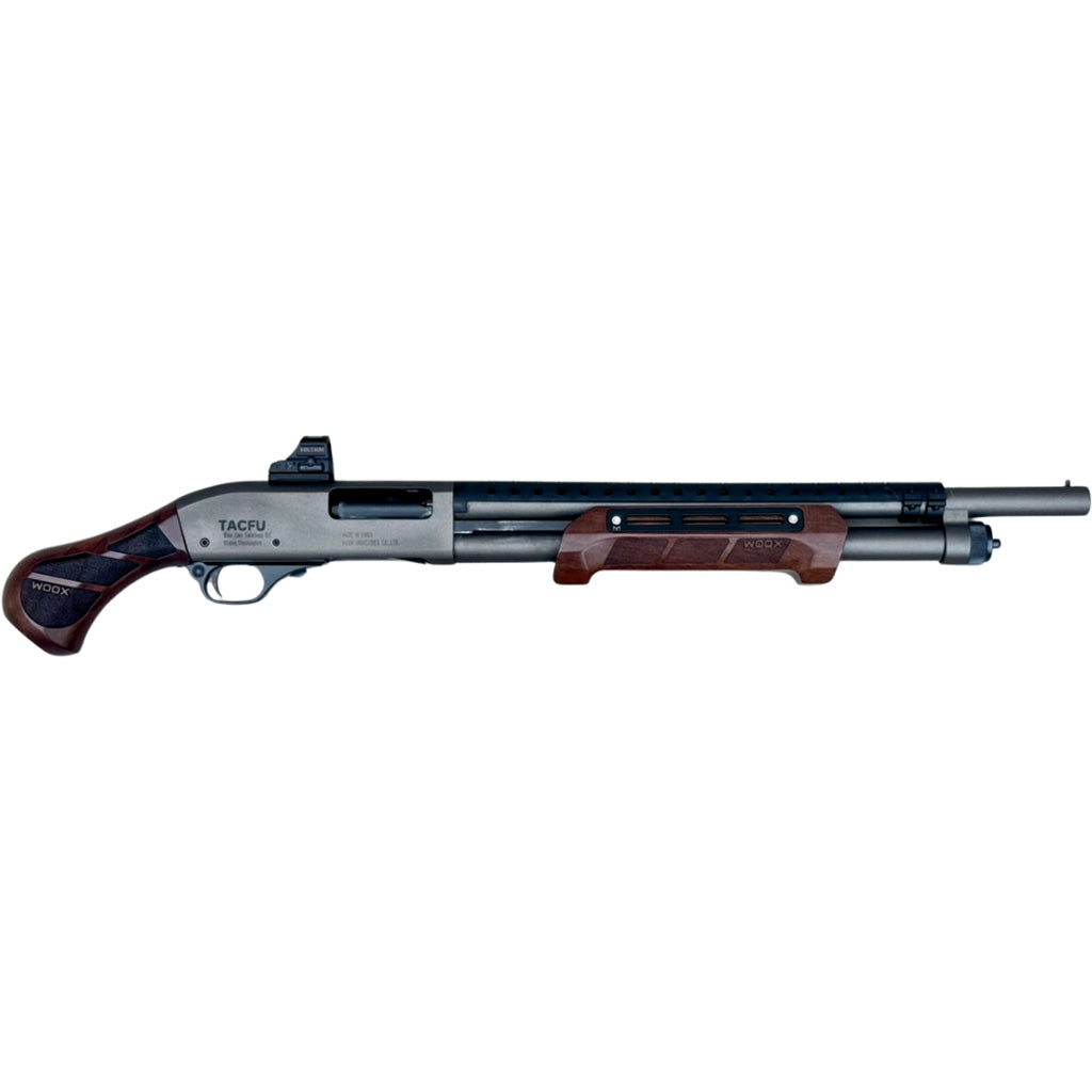 TACFU 870C WOOX Pistol Grip Shotgun 12 ga. 18.5 in. Tungsten w/WOOX Forend/No Stock