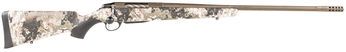 Tikka T3x Lite 7mm Rem Mag Bolt-Action Rifle - JRTXVW370, 24.30" Fluted/Threaded Barrel, Muzzle Brake, Veil Wideland Stock