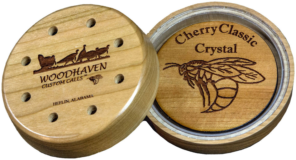 Woodhaven WH055 Cherry Classic Crystal/Wood Turkey Friction Call with Strikers