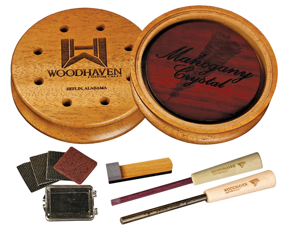 Woodhaven WH355 Mahogany Crystal Turkey Call with Purple-Heart Soundboard