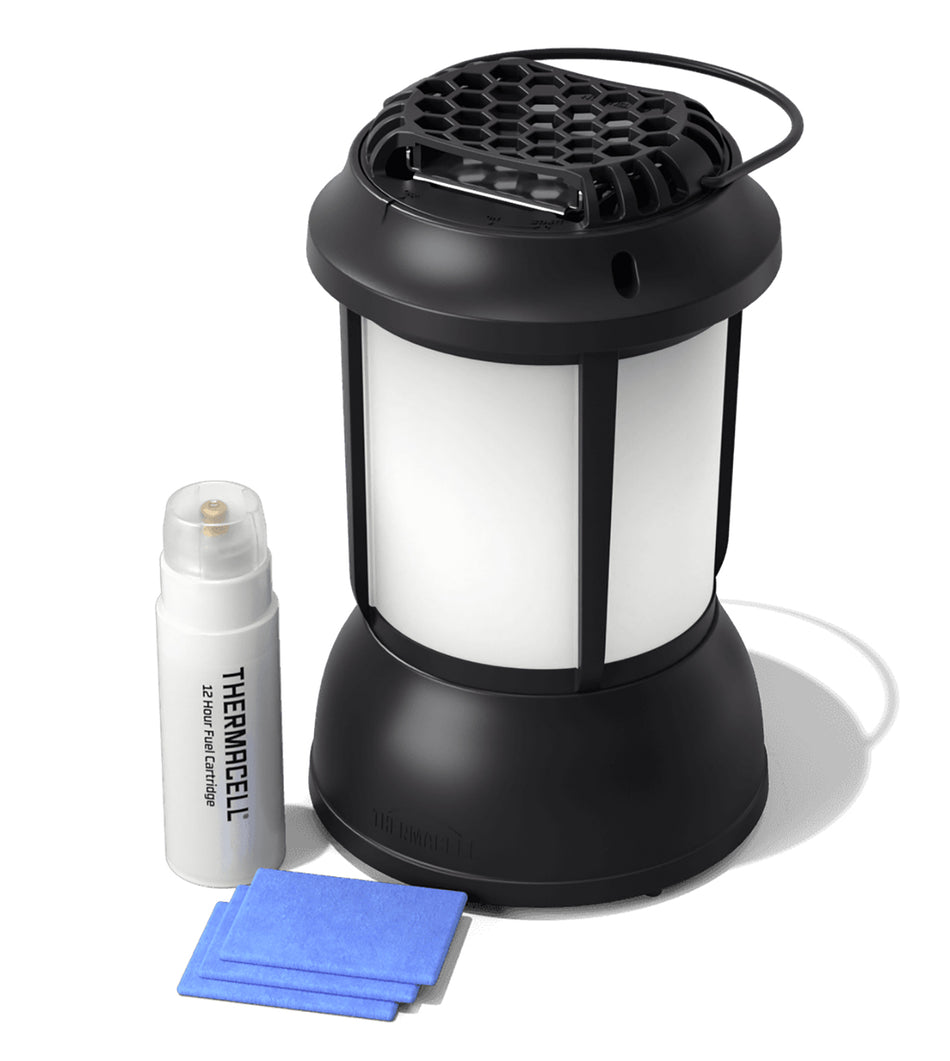 Thermacell Patio Shield Lantern Mosquito Repeller Black Odorless 15 ft Zone 12-Hour Refills Included