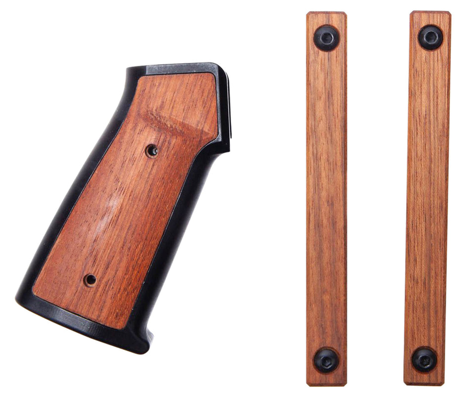 Sharps Bros SBARG01 AR-15 Billet Aluminum Grip Set with Cherry Wood Inserts
