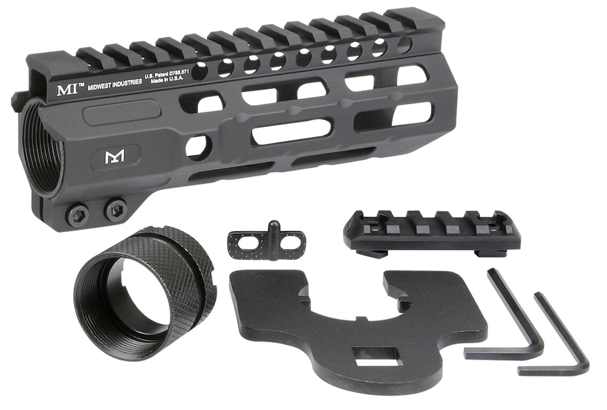 Midwest Industries MICRM6 Combat Black Anodized AR Handguard Picatinny/M-LOK 6"