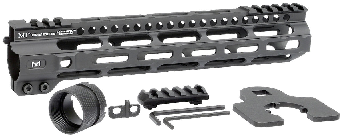 Midwest Industries Combat Lightweight AR-15 Handguard 10.50" M-LOK Picatinny Black Anodized Aluminum