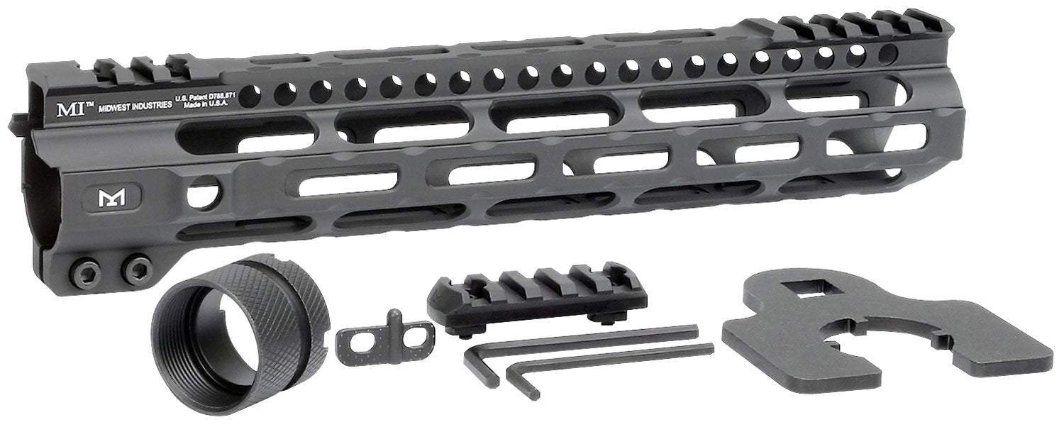 Midwest Industries Combat Lightweight AR-15 Handguard 10.50" M-LOK Picatinny Black Anodized Aluminum