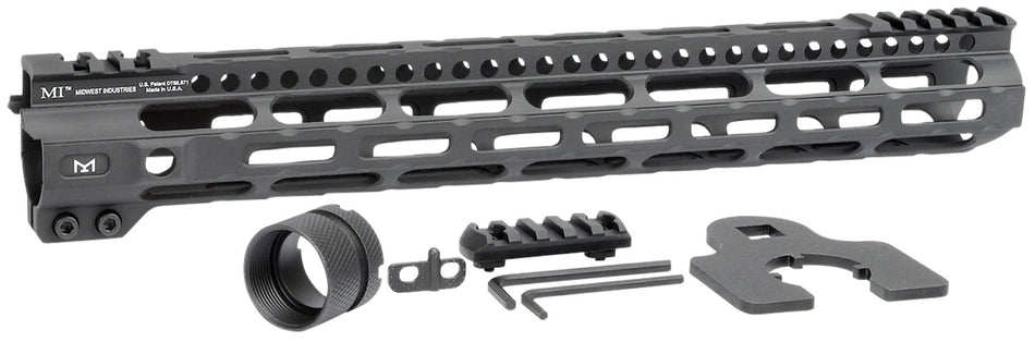 Midwest Industries Combat Lightweight AR-15 Handguard 14" M-LOK Picatinny Black Hardcoat Anodized Aluminum