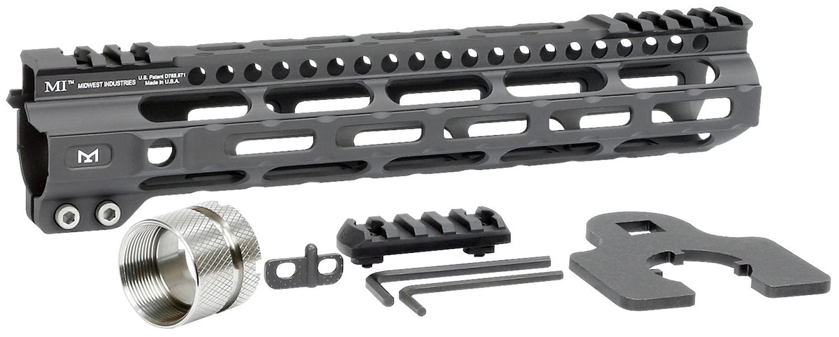 Midwest Industries Ultralight AR-15 Handguard 10.50" M-LOK Picatinny Black Hardcoat Anodized Aluminum