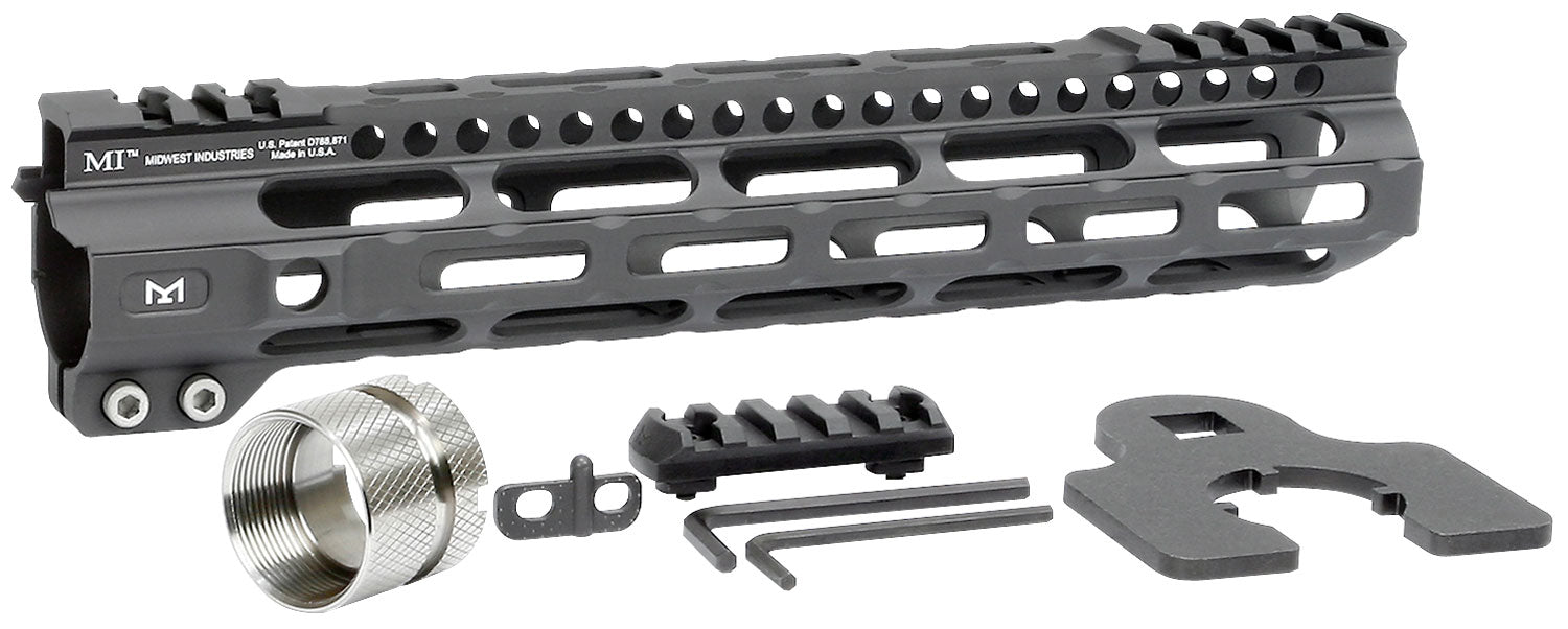 Midwest Industries Ultralight AR-15 Handguard 10.50" M-LOK Picatinny Black Hardcoat Anodized Aluminum