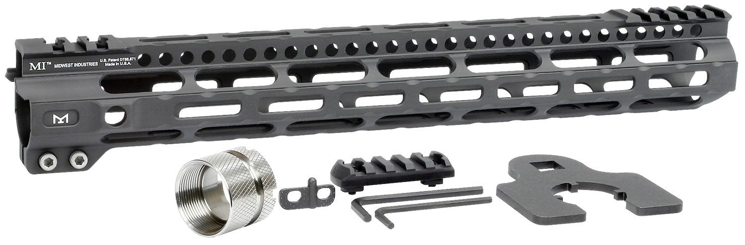 Midwest Industries Ultralight AR-15 Handguard 14" M-LOK Picatinny Black Hardcoat Anodized Aluminum