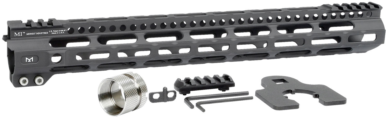 Midwest Industries Ultralight AR-15 Handguard 15" M-LOK Picatinny Black Hardcoat Anodized Aluminum