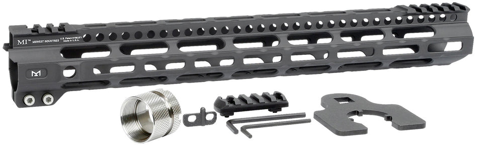 Midwest Industries Ultralight AR-15 Handguard 15" M-LOK Picatinny Black Hardcoat Anodized Aluminum