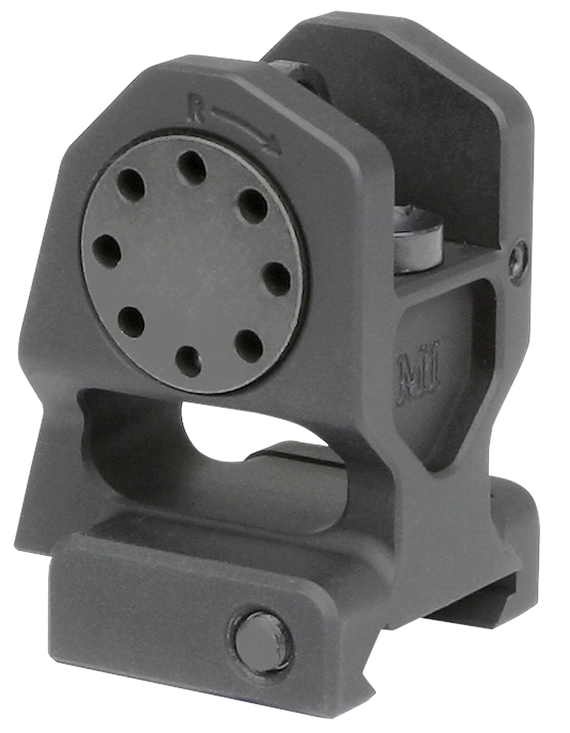 Midwest Industries Combat Fixed Rear Iron Sight Black Anodized 6061-T6 Aluminum for AR-15/M16/M4