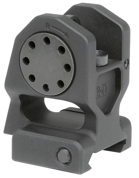Midwest Industries Combat Fixed Rear Iron Sight Black Anodized 6061-T6 Aluminum for AR-15/M16/M4