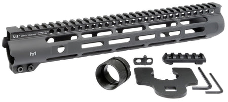 Midwest Industries Slimline AR-15 Handguard 12.625" M-LOK Picatinny Black Hardcoat Anodized Aluminum