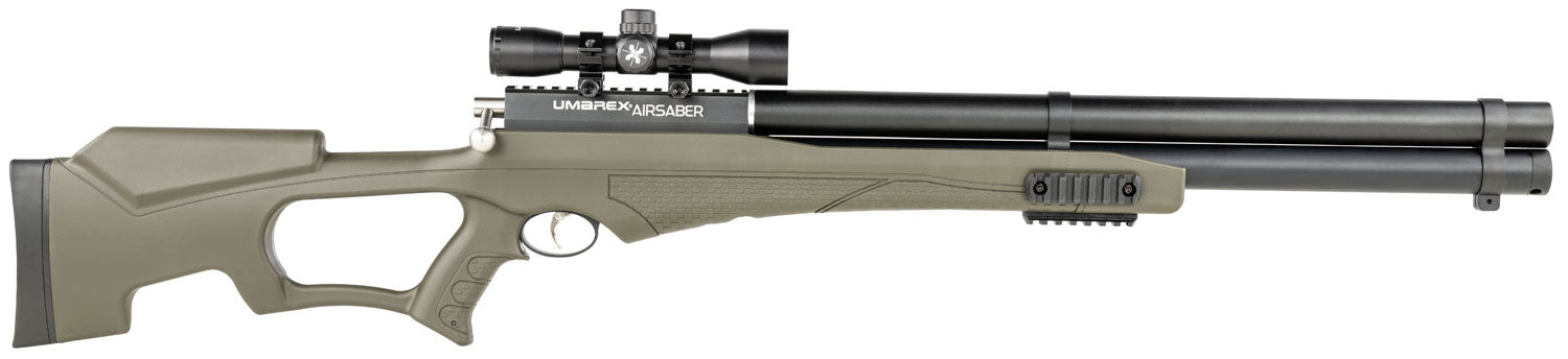 Umarex 2252660 Air Saber PCP Arrow Gun Straight Flight Technology Axeon 4x32 Scope Green Thumbhole Stock