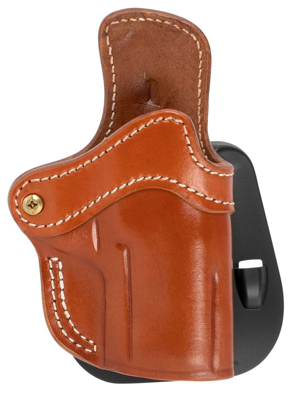 1791 Gunleather BH2.4S Optic Ready Outside Waistband Classic Brown Leather Paddle Holster, Size 2.4S, Compatible with FN 509 & H&K VP9SK