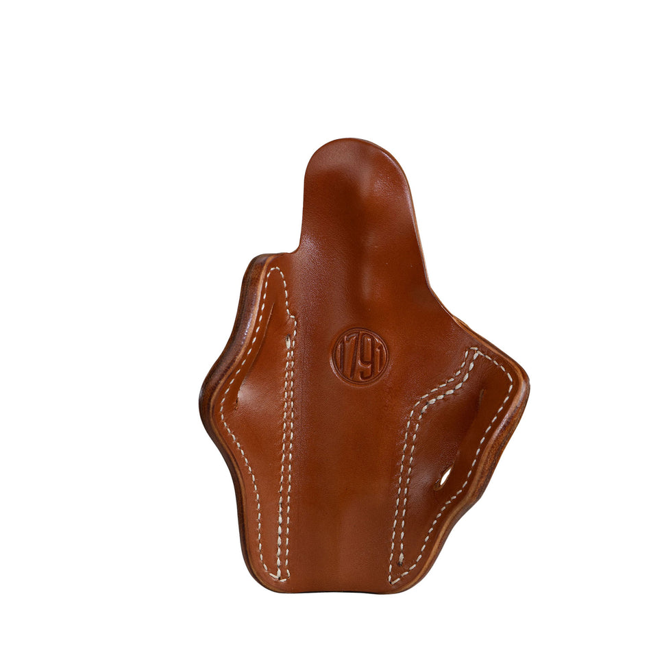 1791 Gunleather BH1 Optic Ready Outside Waistband Classic Brown Leather Belt Slide Holster, Fits 5" Barrel 1911, Right Hand