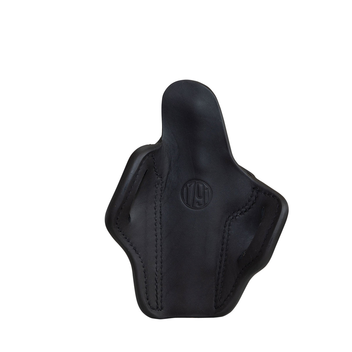 1791 Gunleather BH1 Optic Ready Outside Waistband Stealth Black Leather Belt Slide Holster, Fits 5" Barrel 1911, Right Hand