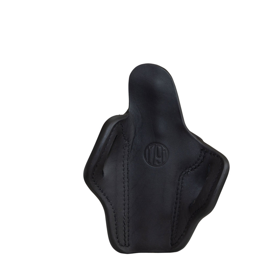 1791 Gunleather BH1 Optic Ready Outside Waistband Stealth Black Leather Belt Slide Holster, Fits 5" Barrel 1911, Right Hand