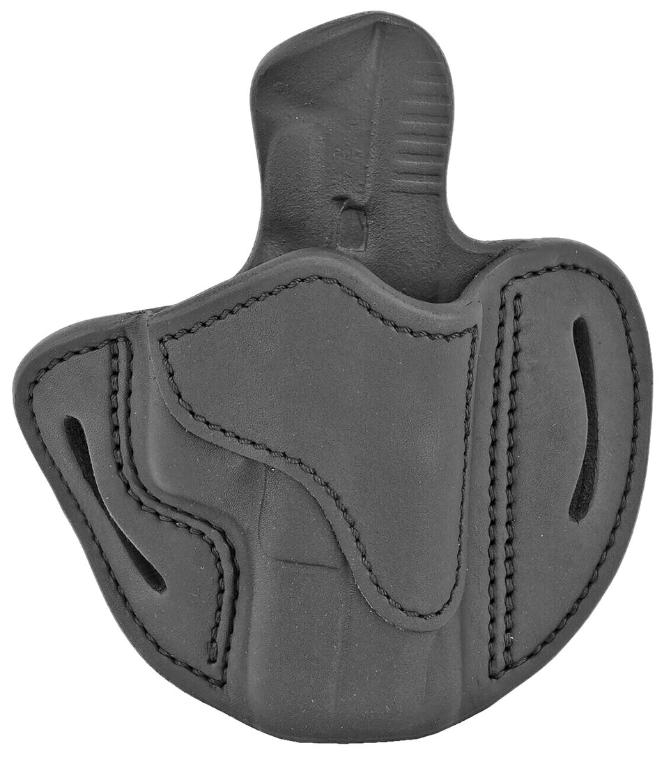 1791 Gunleather BH2.1 Optic Ready Outside Waistband Stealth Black Leather Belt Slide Holster, Size 2.1, Compatible with Glock 17 & M&P Shield, Right Hand