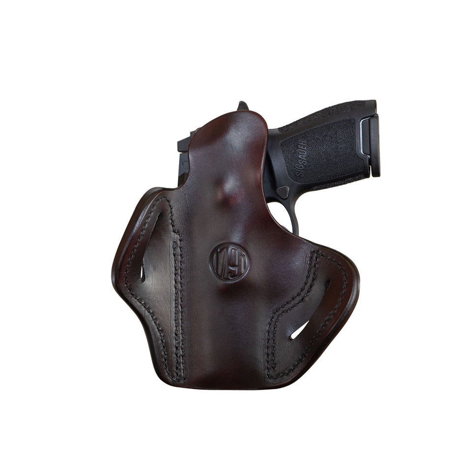 1791 Gunleather ORBH24SSBRR Optic Ready OWB Size 2.4S Signature Brown Leather Belt Slide – FN 509 & HK VP9SK Right Hand