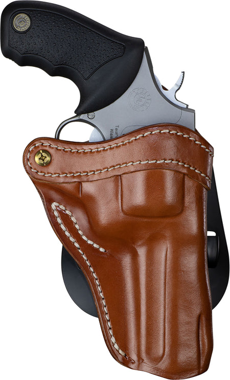 1791 Gunleather PDHR2CBRR RVH2 OWB Classic Brown Leather Paddle Holster for Ruger GP100, Right Hand