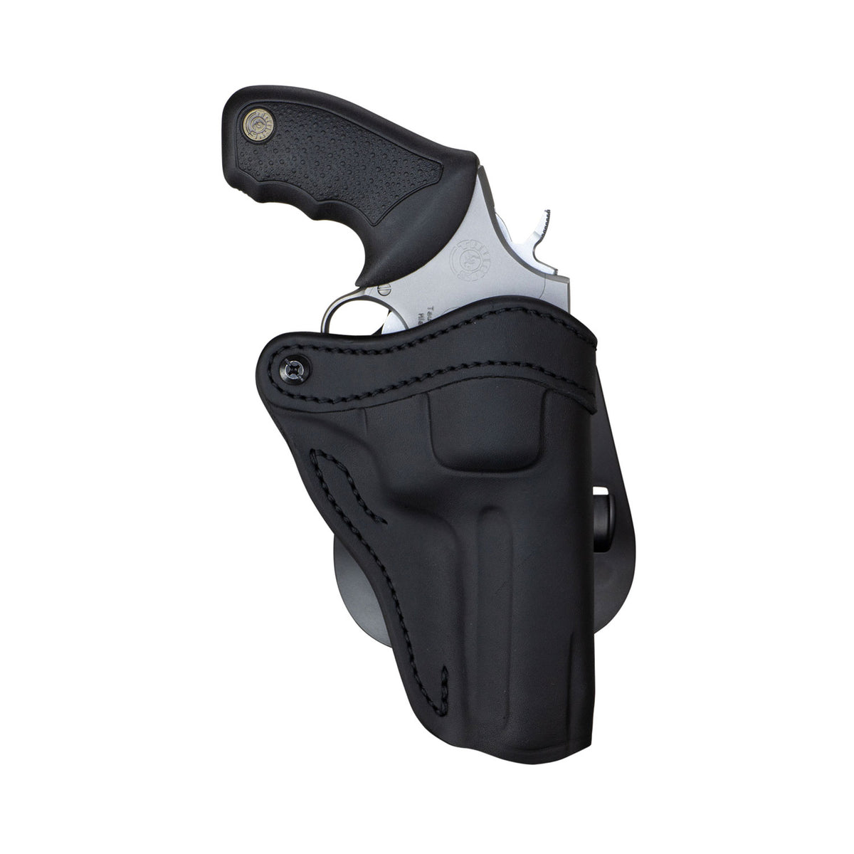 1791 Gunleather PDHR2SBLR RVH2 OWB Stealth Black Leather Paddle Holster for Ruger GP100, Right Hand