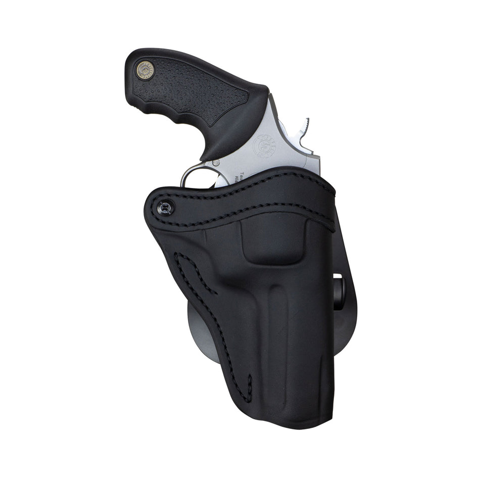 1791 Gunleather PDHR2SBLR RVH2 OWB Stealth Black Leather Paddle Holster for Ruger GP100, Right Hand