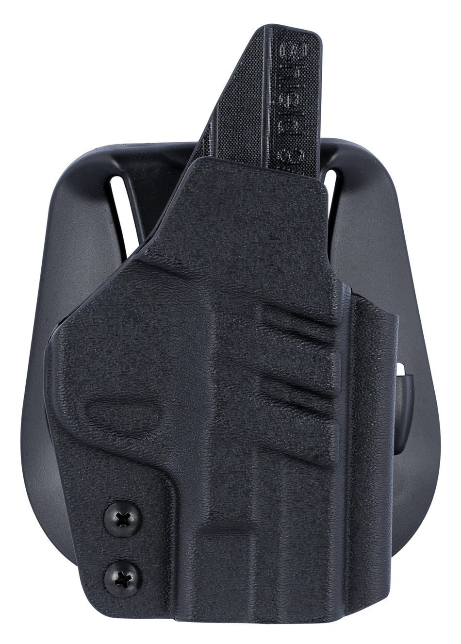 1791 Gunleather TACPDHOWBSHIELDBLKR Tactical Kydex OWB Black Paddle Holster for S&W M&P Shield/Shield Plus, Right Hand