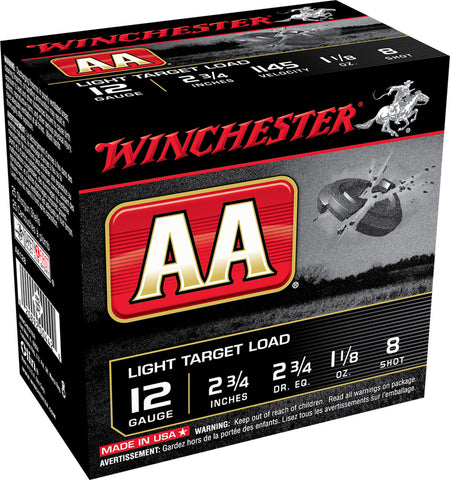 Winchester 12 Gauge AA128VP AA Light Target 2.75" 1-1/8oz 8 Shot