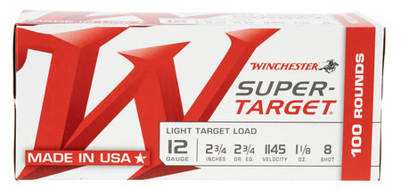 Winchester 12 Gauge TRGT128VP Super-Target Light Target 2.75" 1-1/8oz 8 Shot