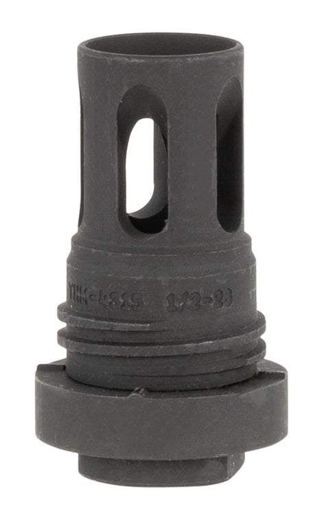 Yankee Hill Mini Q.D. Flash Hider Black Phosphate 1/2"-28 Threads 2.13" OAL 5.56x45mm NATO AR-Platform